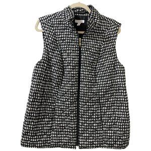 NWOT Charter Club Houndstooth Sleeveless Puffer Vest Women's Size 1X